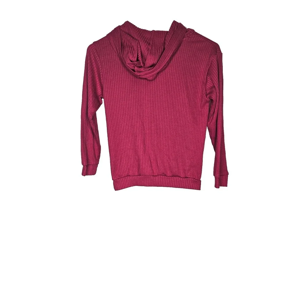 365 Kids Garanimals Ribbed Hoodie Pink Love Pullover‎ Girls Size 8
